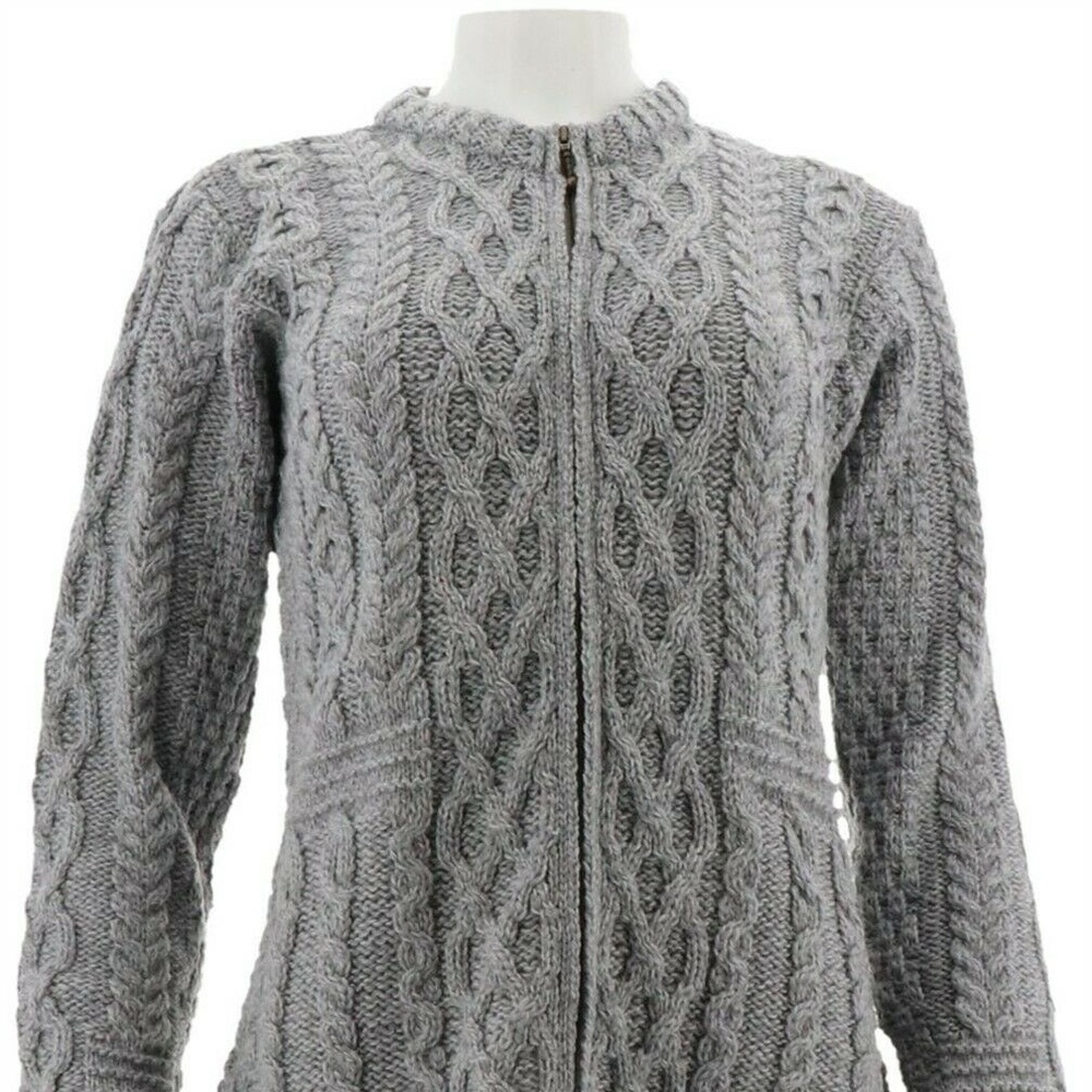 Kilronan Knitwear Sweater - Gray Cardigan S NWT